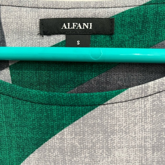 Alfani Green Casual  3/4 Sleeve blousa S H-18 - Picture 2 of 7